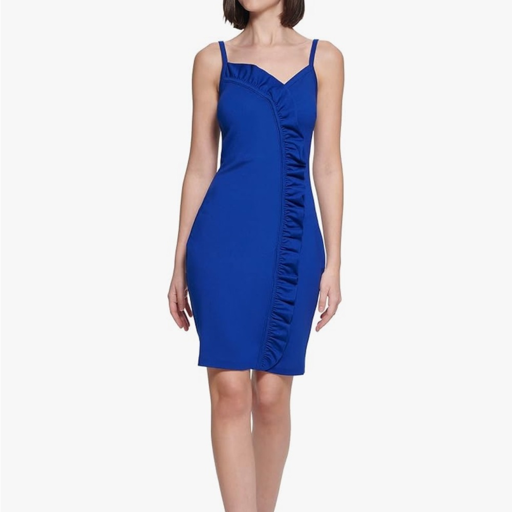 GUESS Blue Ruffle Dress - Picture 3 of 7